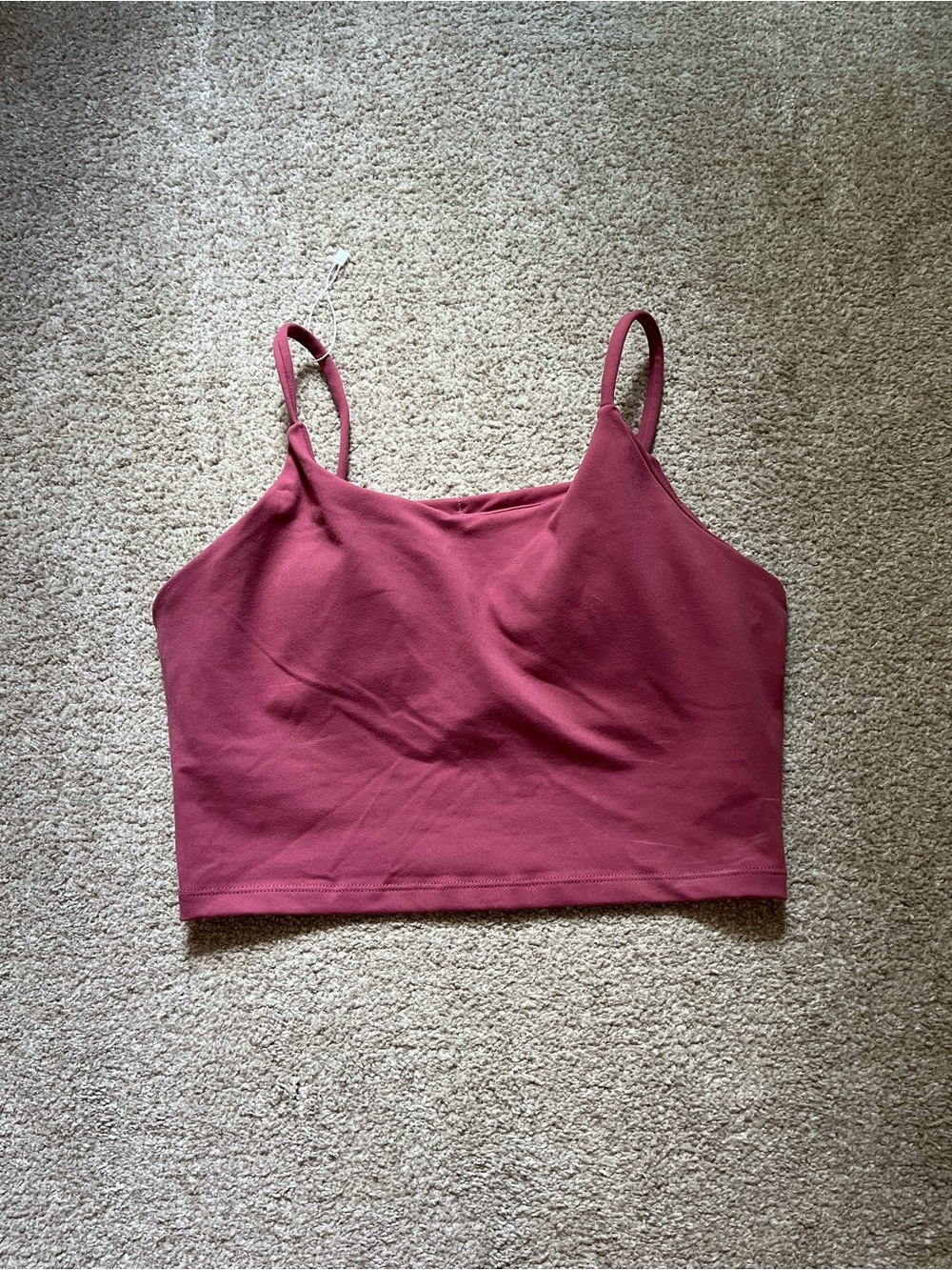 Women's Spaghetti Strap Crop Tank Top - Rose